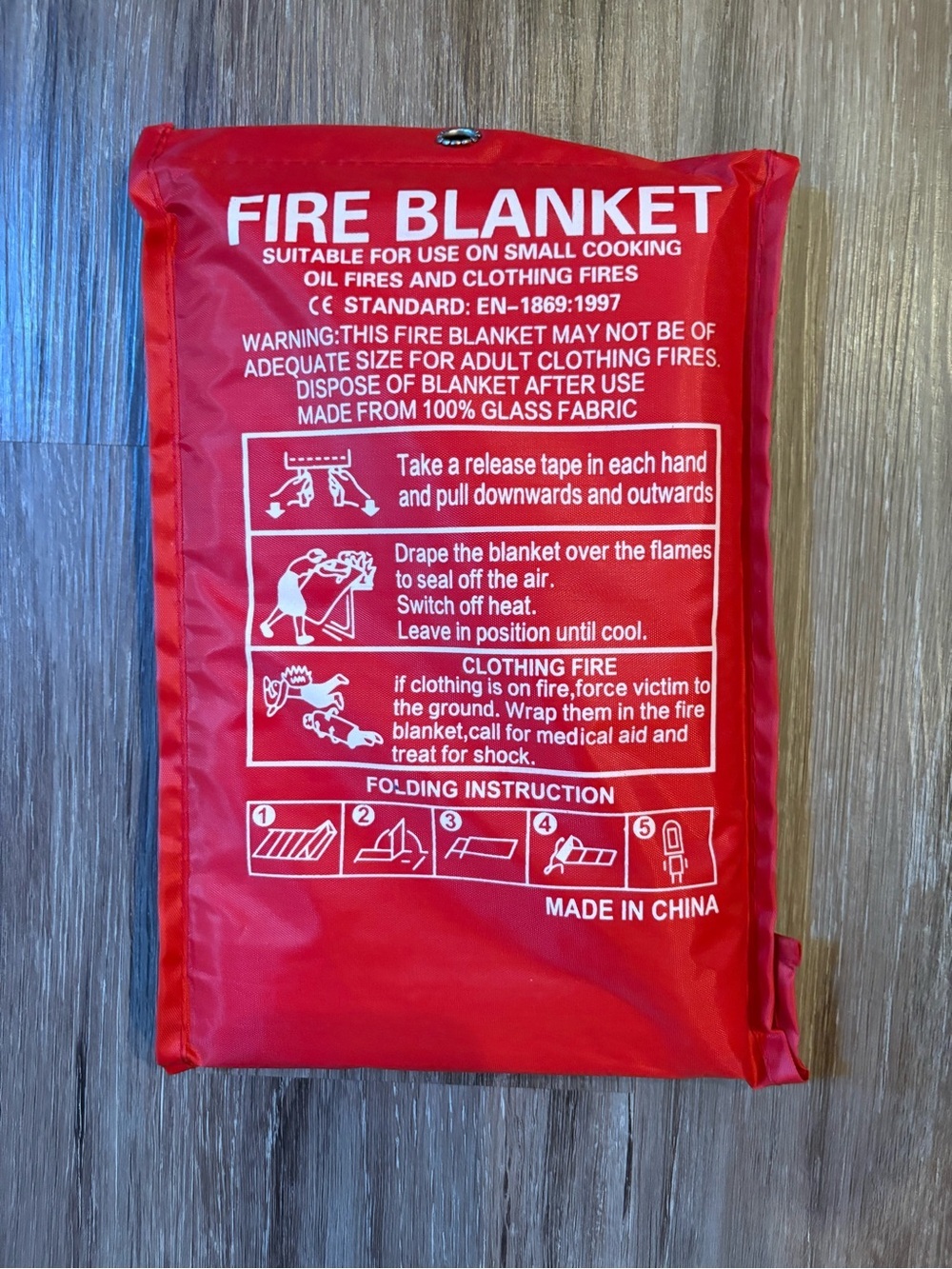 Red Fire Blanket - Safety Emergency Blanket